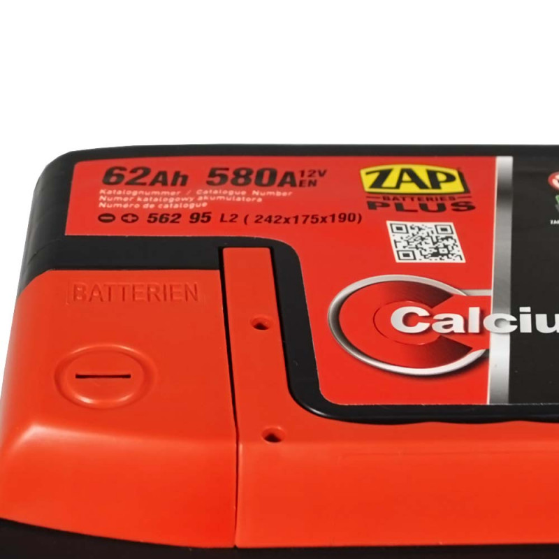 Автомобільний акумулятор ZAP Plus 62Ah 580A R+ (562 95) (L2)