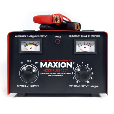 Трансформаторний зарядний пристрій MAXION MXCT PLUS-15СT (6/12/24V;15A)