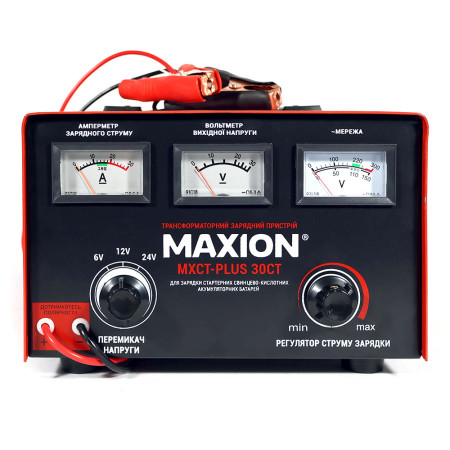 Трансформаторний зарядний пристрій MAXION MXCT PLUS-30CT (6/12/24V; 30A)