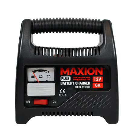 Трансформаторний зарядний пристрій MAXION MXCT-1206CS (6A, 12V)