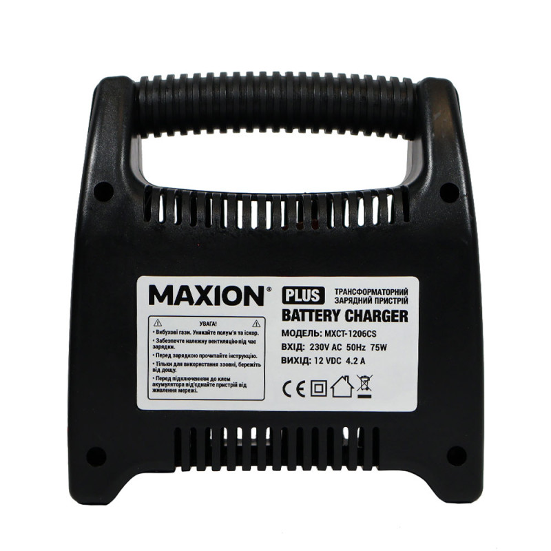 Трансформаторний зарядний пристрій MAXION MXCT-1206CS (6A, 12V)